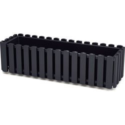 Prosperplast Plantenbak - kunststof - antraciet - 58 x 18 x 16 cm - Plantenpotten