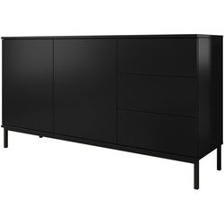 Meubella - Dressoir Queen - Mat Zwart - 150 cm
