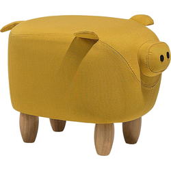 Beliani PIGGY - Dierenhocker-Geel-Polyester