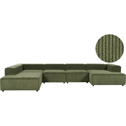 Beliani APRICA - Modulaire Sofa-Groen-Corduroy