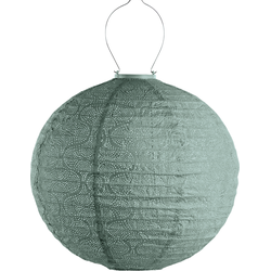 LUMIZ Solar Lampion Tigres Rond - 40 cm - Sage Green