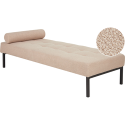 Beliani CHINON - Chaise longue-Beige-Bouclé