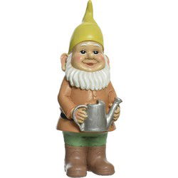Decoris Tuinkabouter - met gieter - polystone - H29 cm - Tuinbeelden