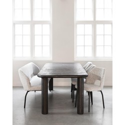 DTP Home Dining table Clio rectangular 260 PEPPER,76x260x100 cm, mortex
