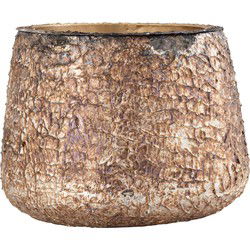 PTMD Bloempot Simona - 35x35x26 cm - Ijzer - Goud