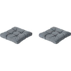 Madison -  Florance Zitkussen Rib grey - Ca. 73x73 cm - Set van 2