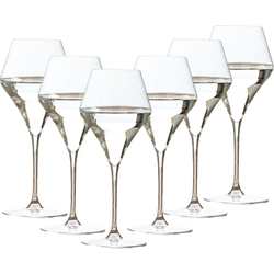 OTIX Wijnglazen - Witte Wijnglazen - Wit Wijnglas - 270ML - Set van 6 - Transparant - Kristal - TOPAZ