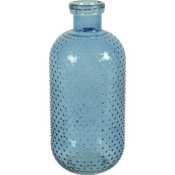 Countryfield Bloemenvaas Cactus Dots - blauw transparant - glas - D15 x H35 cm - Vazen