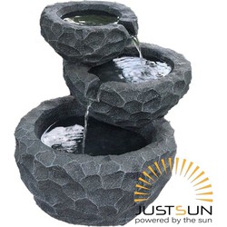 Fontein 3-traps met solarpaneel Stone-Lite - stonE'lite