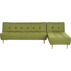 ALSTEN - Hoekslaapbank - Groen - Linkerzijde - Polyester