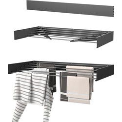 Wasophoogte Wasophoogte® Wanddroogrek - WallDry 100 cm - Zwart