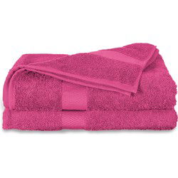 Twentse Damast Katoenen 2PACK Handdoeken - 50x100 - Fuchsia