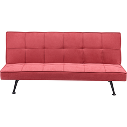 Beliani HASLE - Driezitsbank-Rood-Polyester