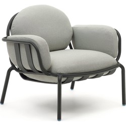 Kave Home - Joncols outdoor fauteuil in aluminium met grijs gelakte afwerking