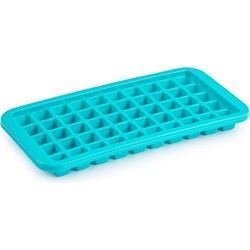 Tray met Cocktail ijsblokjes/ijsklontjes vormen 50 vakjes kunststof blauw - IJsblokjesvormen