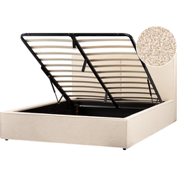 MOISSAC - Tweepersoonsbed - Beige - 160 x 200 cm - Polyester