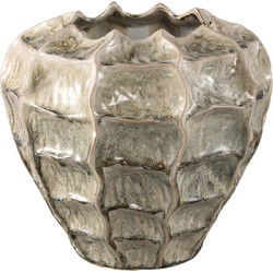 PTMD Bloempot Cedric - 36x36x32 cm - Keramiek - Creme