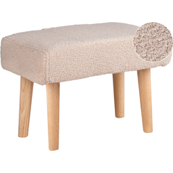 Beliani TAKOMA - Hocker-Beige-Bouclé