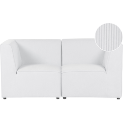 Beliani LEMVIG - Modulaire Sofa-Wit-Corduroy