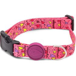 MORSO HALSBAND HOND GERECYCLED PINK THINK ROZE 43-70X2,5 CM