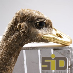 Struisvogel goud l24,5b18,5h72 cm - SID