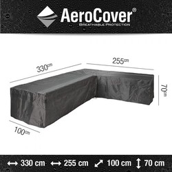 Loungesethoes hoekset rechts 330x255x100xH70 cm - AeroCover