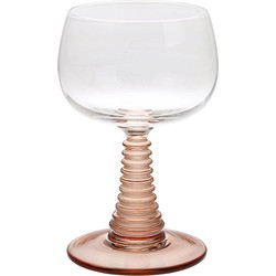 HK-living wijnglas met gedraaide voet nude 8,5x8,5x13,5cm