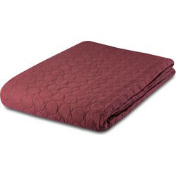 Zydante Home® Bedsprei Incl. 2 Hoezen -Bordeaux Rood Circles - 220x240 cm + 2 * 60x70 cm