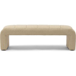 Riviera Maison Brera Bench, peluche bouclé, natural grey