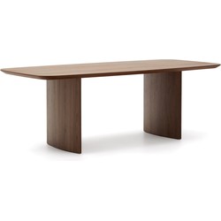 Kave Home - Litto tafel van walnootfineer 240 x 100 cm