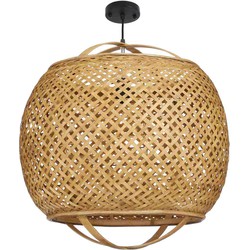 Mica Decorations Alain Hanglamp - H50 x Ø49 cm - Bamboe - Bruin