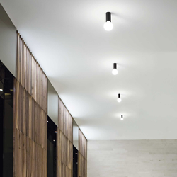 Ideal Lux Petit Plafondlamp - Moderne Zwarte Plafondlamp van Metaal - 5 x 5 x 10 cm - E27 Fitting