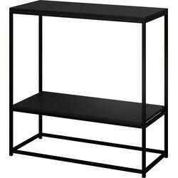 Meubella - Sidetable Kronos - Mat Zwart - 80 cm