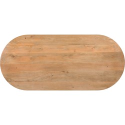 Lewis & Loft Eettafel Lynn – Ovaal – 200x90 cm – FSC®-gecertificeerd mangohout – Naturel