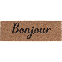 Present Time - Deurmat Bonjour - Bruin -75x25x1,5cm