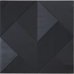 PTMD Belinda Black MDF angular carved wallpanel matt S