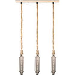 Home sweet home touw hanglamp Leonardo 3L Tube - smoke