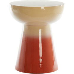 Light&living Bijzettafel Ø35x40,5 cm ROVINI crème+donker oranje