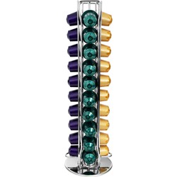 QUVIO Koffiecups standaard voor Nespresso rond - 40 capsules - Chroom