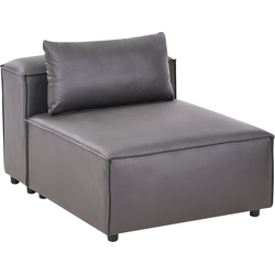 BRANDE - Fauteuil module - Zwart - Kunstleer