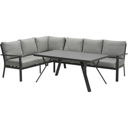 Garden Impressions Senja lounge dining set 3-delig links - donker grijs