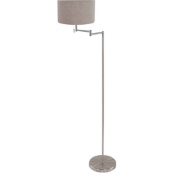 Mexlite - vloerlamp - Bella - staal - metaal velours stof - Ø 45cm - E27 - 3879ST