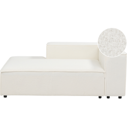 Beliani APRICA - Chaise longue-Wit-Bouclé