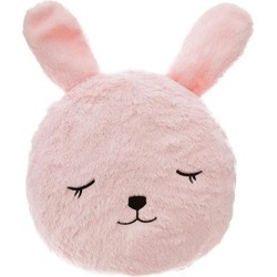 Atmosphera Dieren sierkussen kinderkamer - roze konijn -AƒaEsA‚A 27 cm - polyester - Sierkussens