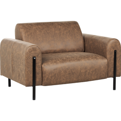 Beliani ASKIM - Fauteuil-Bruin-Polyester