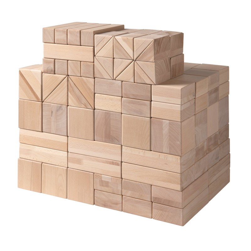 Van Dijk Toys Van Dijk Toys Haagse blokkenset / houten blokken set 10cm (Kinderopvang kwaliteit) - 