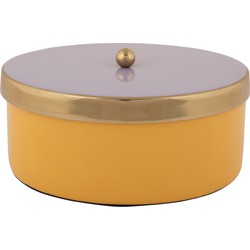 Present Time - Opbergbox Double Funky Medium - Bright yellow & soft purple