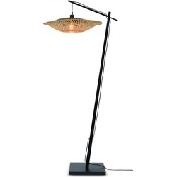 Vloerlamp Kalimantan - Zwart/Naturel - 80x60x176cm