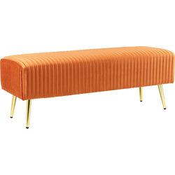 Beliani PATERSON - Hocker-Oranje-Fluweel