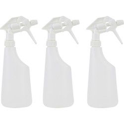 Plantenspuiten/waterspuiten - 6x - 0,6 liter - transparant - kunststof - Plantenspuiten